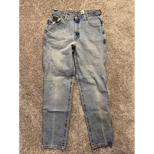 Cinch Jeans Mens 33x34 Light Wash Relaxed Fit Denim Pants Distressed Cowboy *